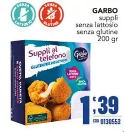 Gruppo di Palo Garbo suppli senza lattosio senza glutine offerta