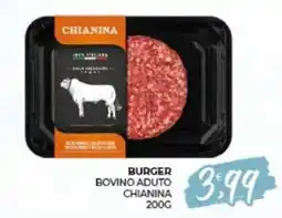 Eté Burger bovino adulto Chianina offerta
