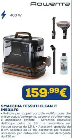 Euronics Rowenta Smacchia Tessuti Clean It offerta