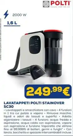 Euronics Lavatappeti Polti Stainover SC30 offerta