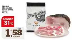 Sigma Villani prosciutto cotto brace offerta