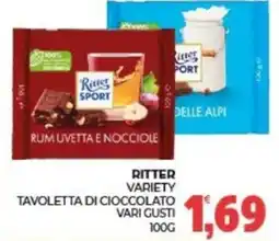 Eté Ritter Variety Tavoletta di cioccolato vari gusti offerta