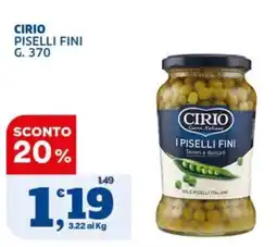 Sigma Cirio piselli fini offerta