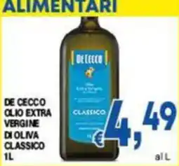 DEM Olio extra vergine di oliva classico De Cecco offerta