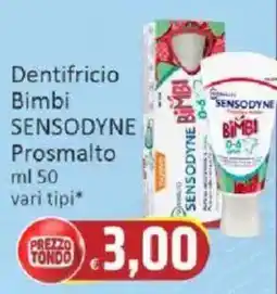 Paghi Poco Dentifricio Bimbi SENSODYNE offerta