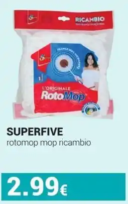 Tigotà Superfive rotomop mop ricambio offerta