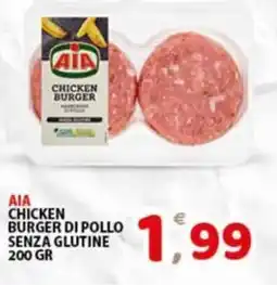 Premium Supermercati AIA Chicken Burger di pollo senza glutine offerta