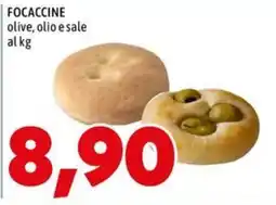 MEGA Focaccine olive, olio e sale offerta