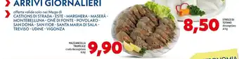 Strisce di totano decongelato