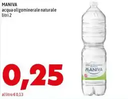 MEGA acqua oligominerale naturale MANIVA offerta