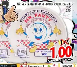 Il Genio Supermercato Mr. Party piatti piani offerta