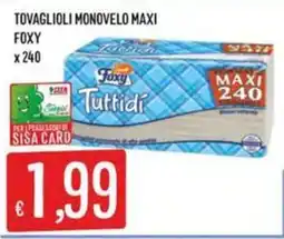 IperSisa Tovaglioli monovelo maxi Foxy Tuttidì offerta