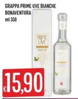 Sisa Grappa prime uve bianche Bonaventura offerta
