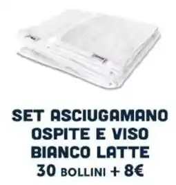 Elite Set asciugamano ospite e viso bianco latte offerta