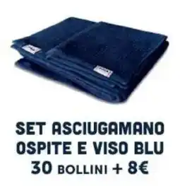 Elite Set asciugamano ospite e viso blu offerta