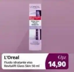 Prodet L'Oreal Fluido idratante viso Revitalift Glass Skin offerta
