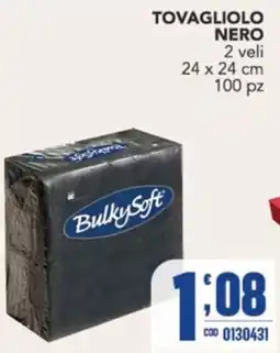 Gruppo di Palo Tovagliolo nero BulkySoft offerta