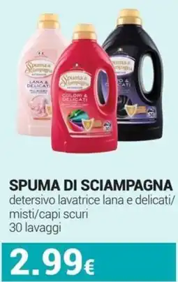 Tigotà Spuma di sciampagna detersivo lavatrice lana e delicati/misti/capi scuri offerta
