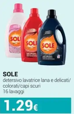 Tigotà Sole detergente lavatrice lana e delicati/colorati/capi scuri offerta