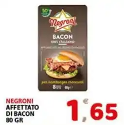 Premium Supermercati Negroni affettato di bacon offerta