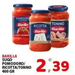 Premium Supermercati Barilla sugo pomodoro/ricotta/tonno offerta