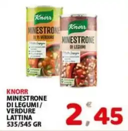 Premium Supermercati Knorr minestrone di legumi/verdure lattina offerta
