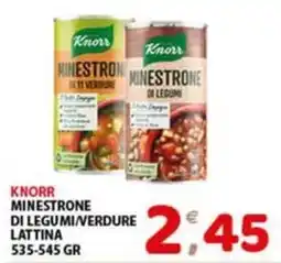 Mio Market Knorr minestrone di legumi/verdure offerta