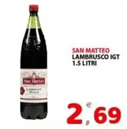 Premium Supermercati San Matteo Lambrusco IGT offerta
