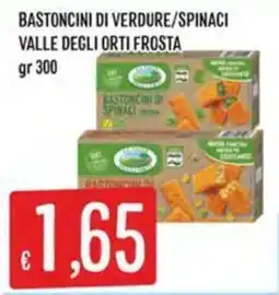 IperSisa Bastoncini di verdure/spinaci Valle degli orti Frost offerta