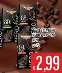 IperSisa Tavoletta nero nero 99% cacao offerta