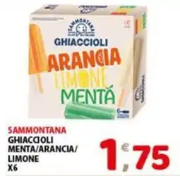Mio Market Sammontana ghiaccioli menta/arancia/limone offerta
