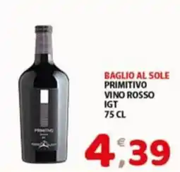 Mio Market Baglio al Sole Primitivo Vino Rosso offerta