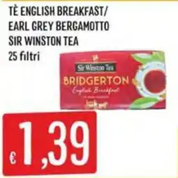 IperSisa Tè English Breakfast Sir Winston Tea offerta