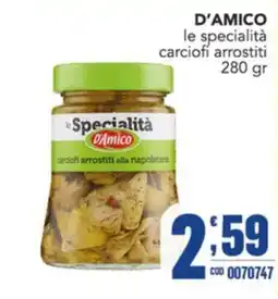 Gruppo di Palo D'Amico le specialità carciofi arrostiti offerta