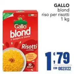 Gruppo di Palo Gallo blond riso per risotti offerta