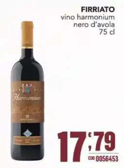 Gruppo di Palo Firriato vino harmonium nero d'avola offerta