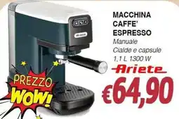 Bernava Macchina caffè espresso Ariete offerta