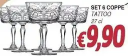 Bernava Set 6 coppe tattoo offerta