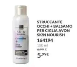 Avon Struccante occhi + balsamo per ciglia Avon Skin Nourish offerta