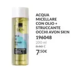 Avon Acqua micellare con olio + struccante occhi Avon Skin offerta