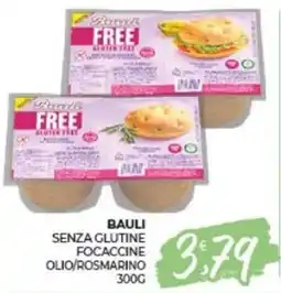 Eté Bauli senza glutine focaccine olio/rosmarino offerta
