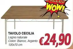 Bernava Tavolo Cecilia offerta