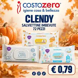 Costo Zero Clendy salviettine imbevute offerta