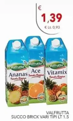 Diper Valfrutta succo brick vari tipi offerta