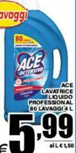 DEM Ace detergente lavatrice liquido professionale offerta