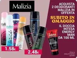 Tigotà Malizia deodoranti offerta