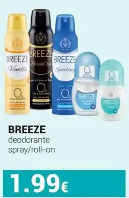 Tigotà Breeze deodorante spray/roll-on offerta