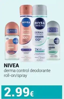 Tigotà Nivea derma control deodorante roll-on/spray offerta