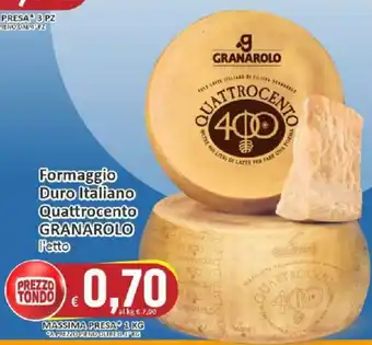 Formaggio Duro Italiano Quattrocento Granarolo