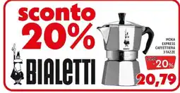 MEGA Moka Express Caffettiera 3 tazze Bialetti offerta